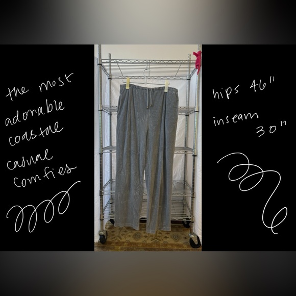 vintage vtg j.jill cozy cotton-blend velour lounge pants - Picture 5 of 5